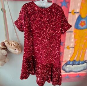 Zara Burgundy Sequin Dress